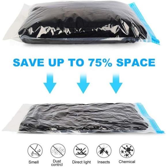Compression Bags - Travel Accessories - 10 Pack Space Saver Bags - No Vacuum - Picture 4 of 7